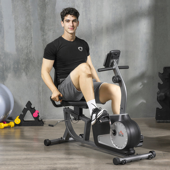 Exercise Bike with LCD Display, Stationary Bike with Quiet 8-Level Mag