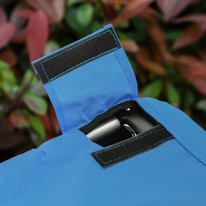 MCL Steel Dog Bike Trailer Pet Cart Carrier for Bicycle Kit Water Resistant with Hitch Coupler Travel Black and Blue