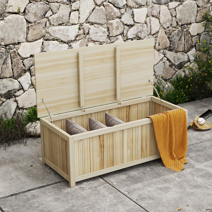 172 Litre Outdoor Storage Box, Wooden terrace Box Garden Storage Container