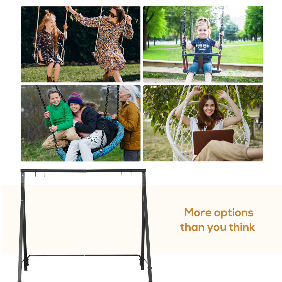 Steel Frame Multi-Swing Seat Frame - Black