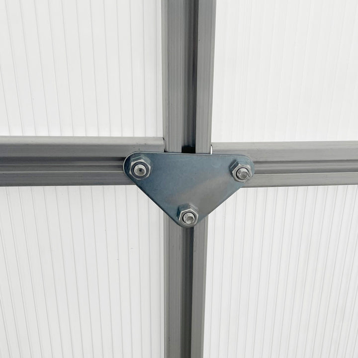 MCL 190 x 253 cm Walk-In Polycarbonate Greenhouse - Silver-Tone