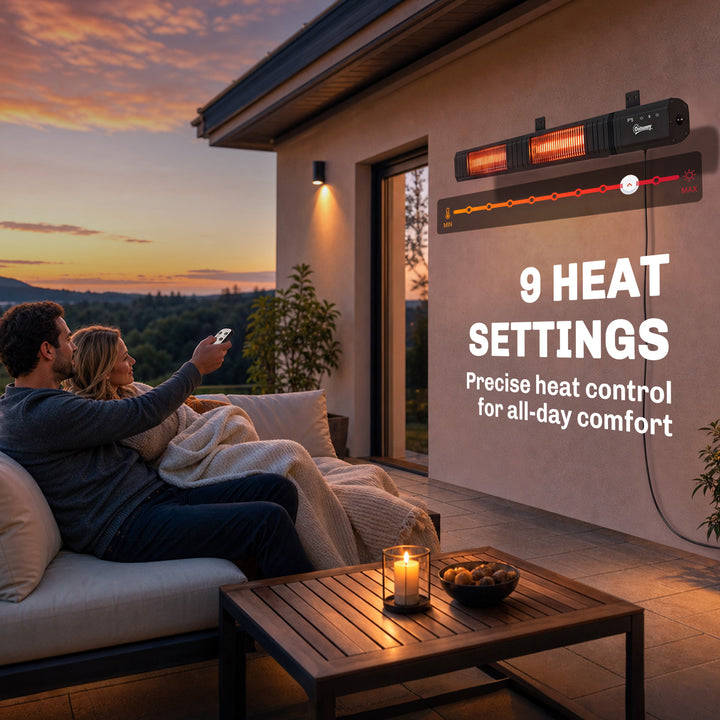 3000 W Electric Infrared Patio Heater, Wall Mounted IP65 Garden - view 5