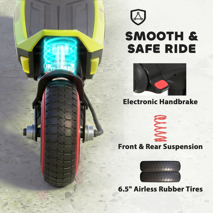 Electric Scooter for Kids, Foldable E Scooter for Age Age 6+ with LED 
