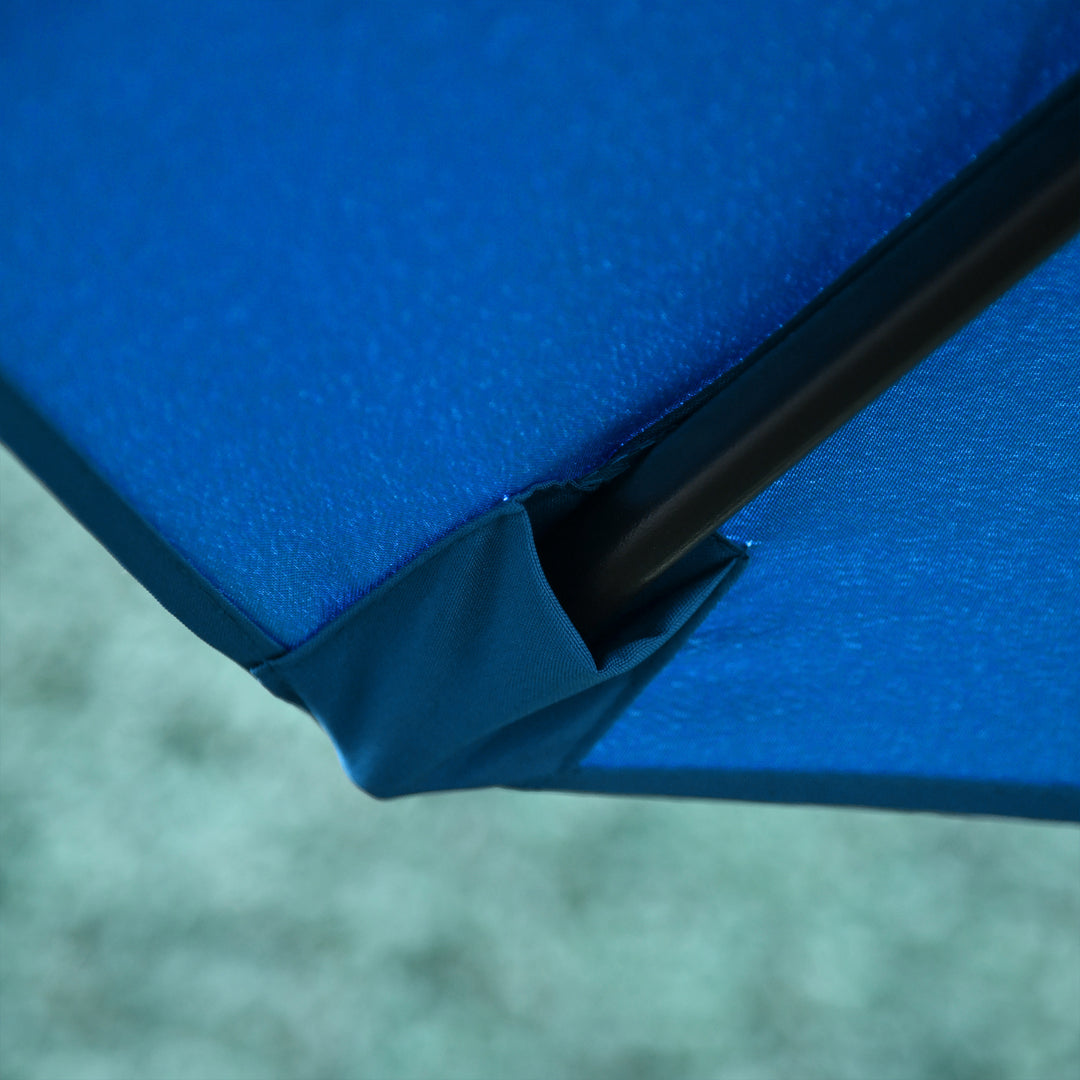 3(m) Offset Cantilever Parasol, with Cross Base - Blue