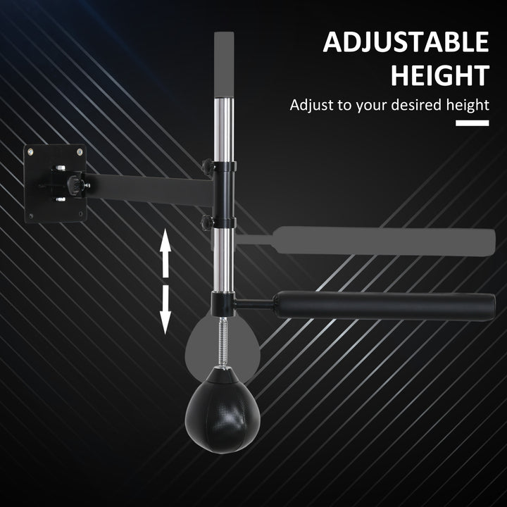 Wall Mount Fast-Reflexes Speed Bag Boxing, Height Adjustable Punching Bag, MMA, Martial Arts and Boxing Equipment for Training at Home