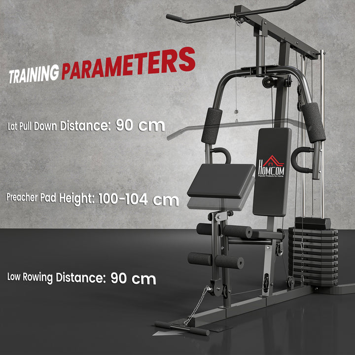 MCL Multi-Exercise Gym Station, with 45kg Weight Stack, for Full Body Workout