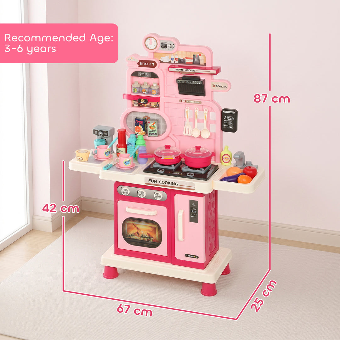 Play Kitchen, 33 PCS Kids Kitchen Playset with Lights, Sounds - view 3
