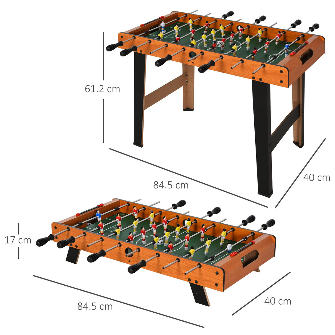 HOMCOM Soozier Foosball Table Heavy Duty  84.5cm for Arcades, Pub, Game Room, 8 Rods, 2 Balls