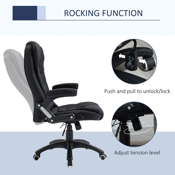 MCL Ergonomic Office Chair Comfortable Desk Chair with Armrests Adjustable Height Reclining and Tilt Function Black
