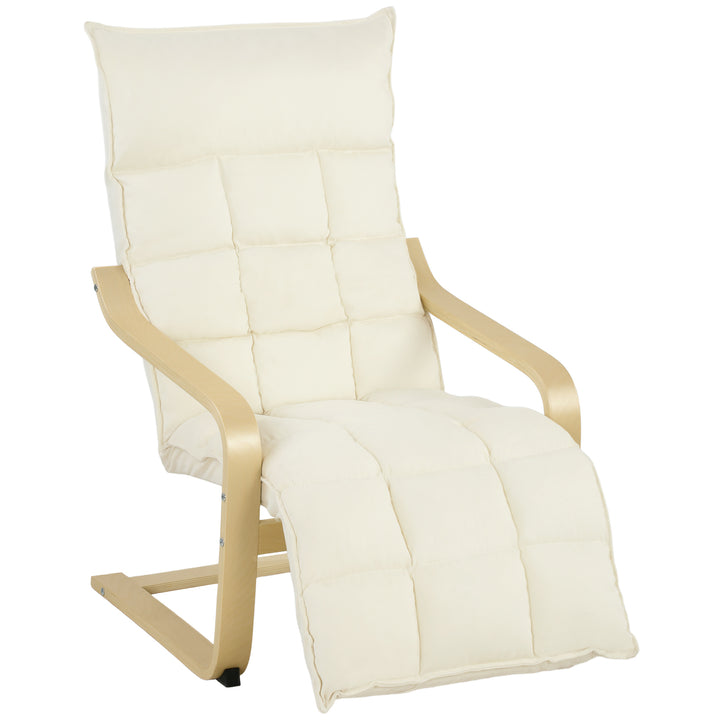 Modern Accent Chair, Leisure Lounge Chair Armchair with Footrest, Plus