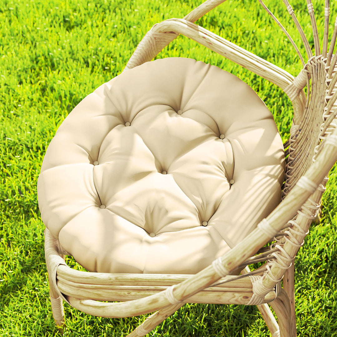 Set of Two Φ60cm Outdoor Cushions - Beige