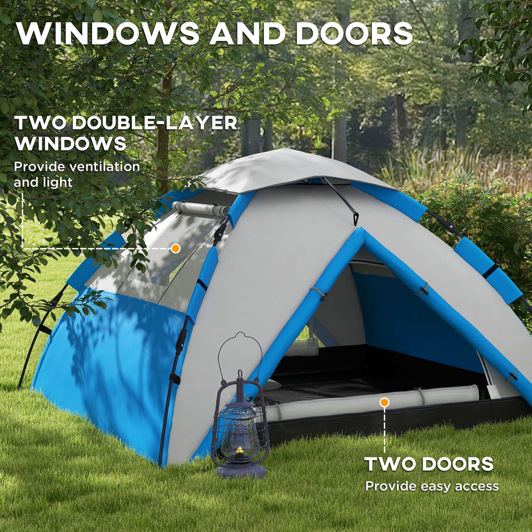 Two-Man One Room Camping Tent, with Accessories - Blue