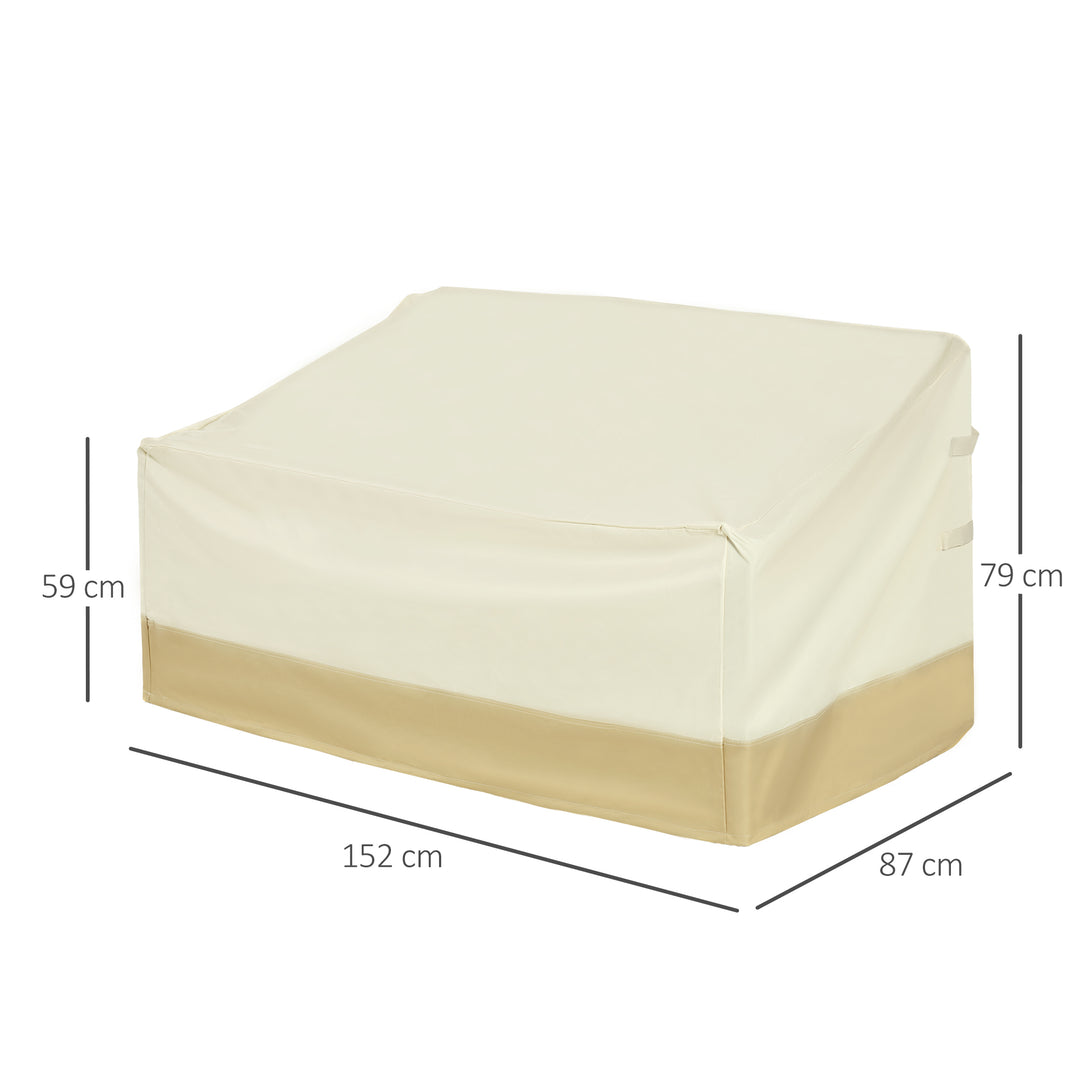 MCL 600D Oxford Cloth Furniture Cover 3 Seat Rattan Chair Protector Large Garden Patio Outdoor Waterproof L152 x W87 x H58-79cm