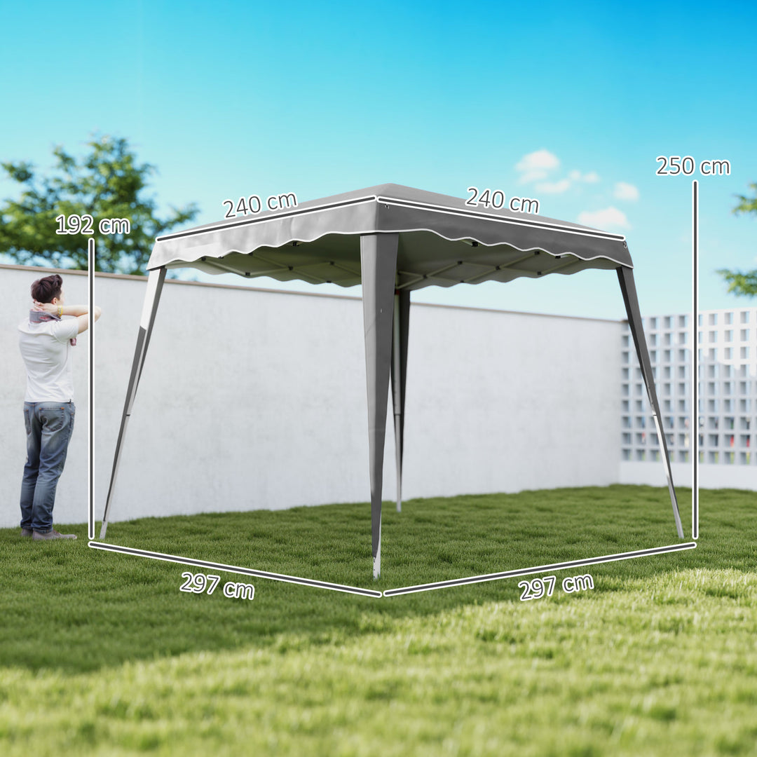 2.5 x 2.5M Pop up Garden Tent - Grey