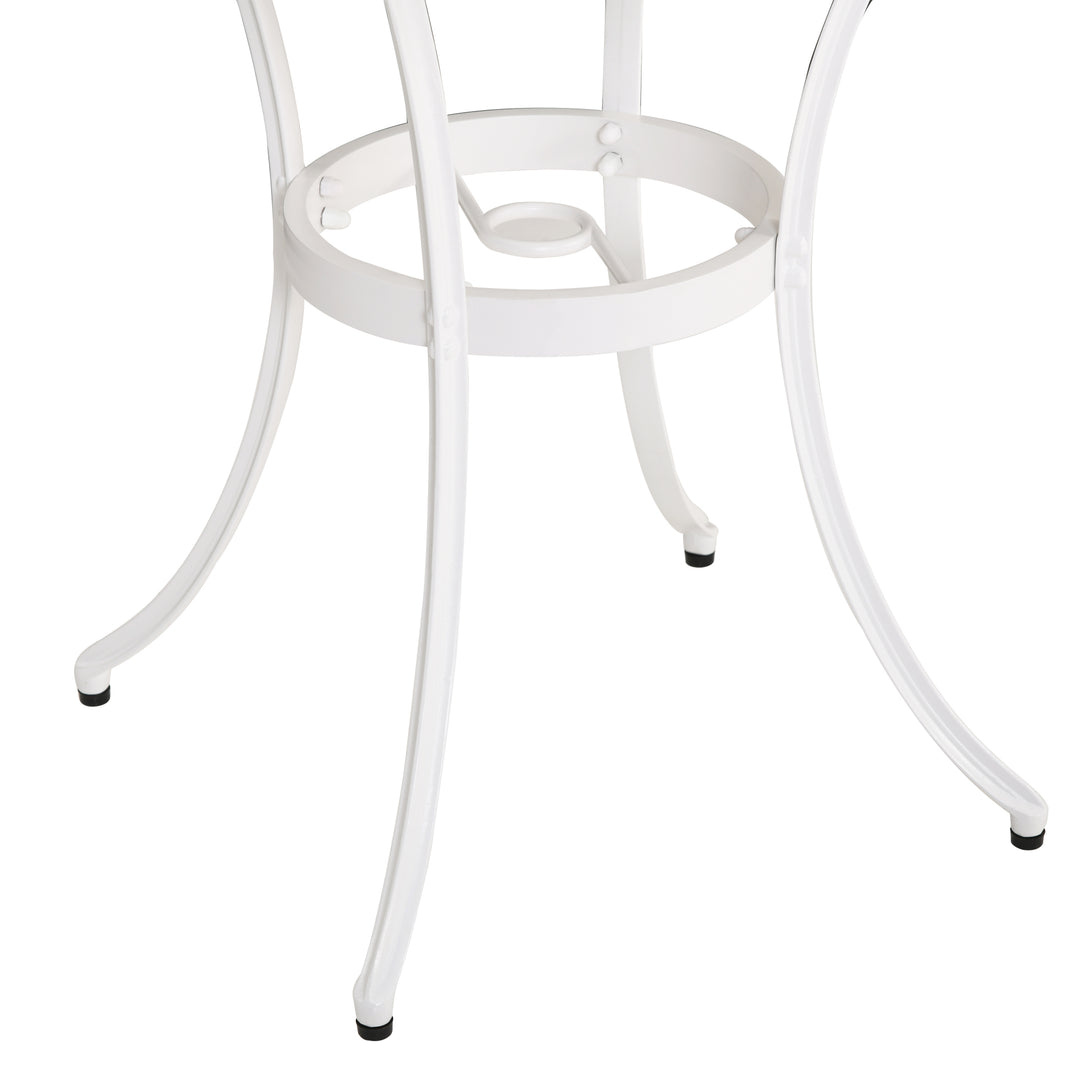 Three-Piece Elegant Aluminium Garden Set - White