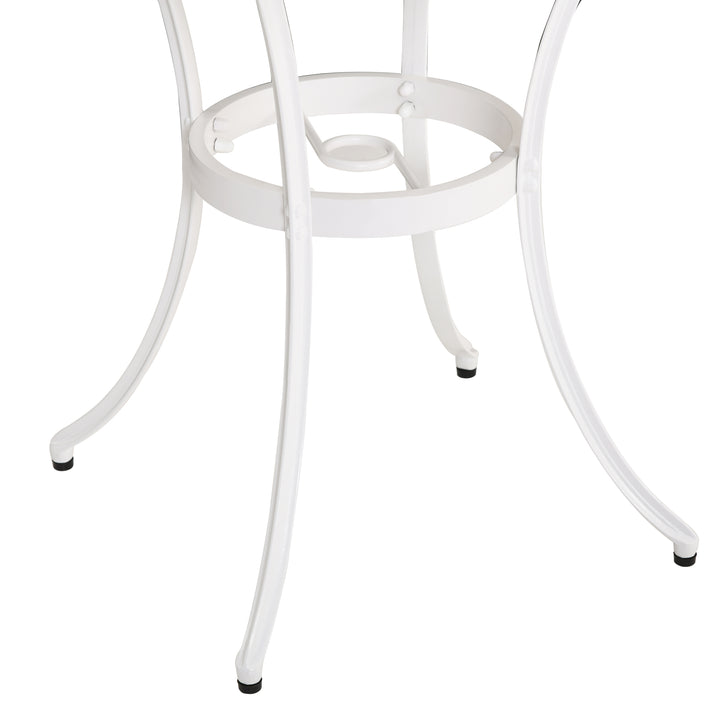 Three-Piece Elegant Aluminium Garden Set - White