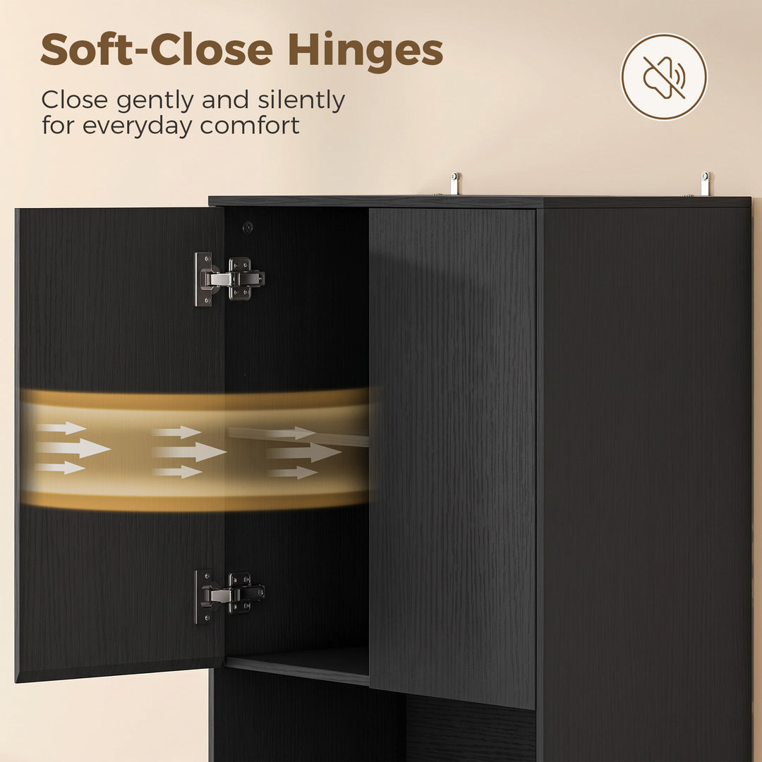 170 cm Kitchen Pantry Cabinet, Freestanding Storage Cabinet with Soft-