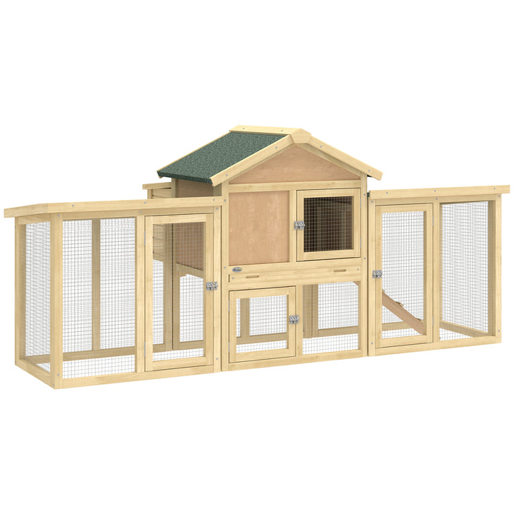 Large Chicken Coop, Wooden Outdoor Chicken Cage Poultry Hen House with