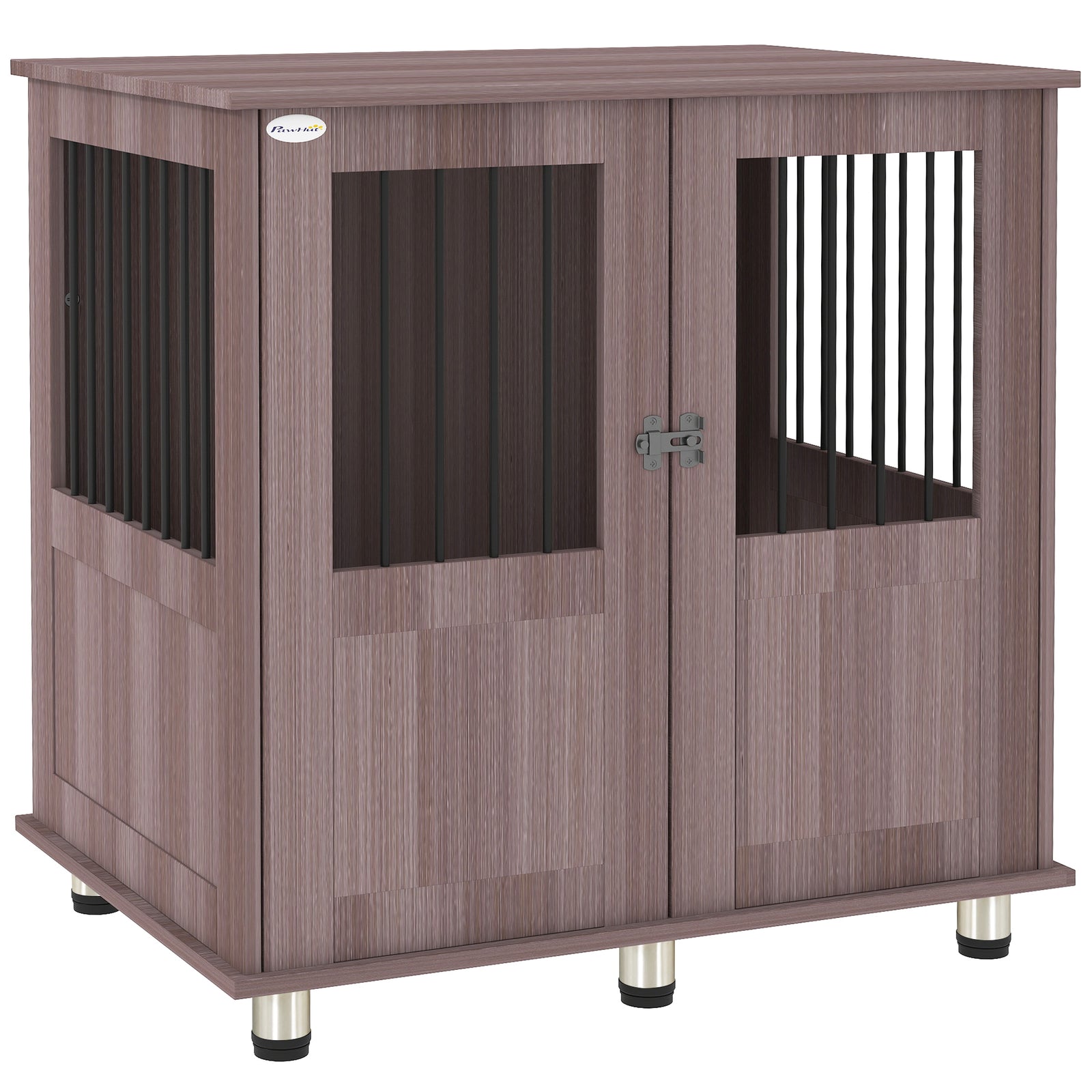 Dog Crate Table for Medium and Large Dogs with Magnetic Door for Indoor Use, 85 x 55 x 75 cm, Purple