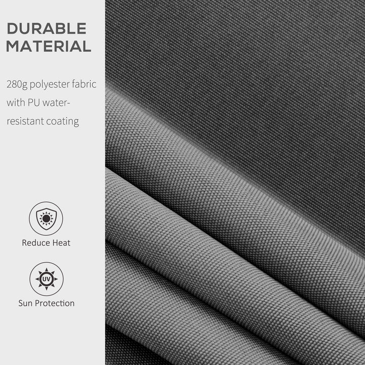 MCL 4x2.5m Manual Awning Window Door Sun Weather Shade w/ Handle Grey