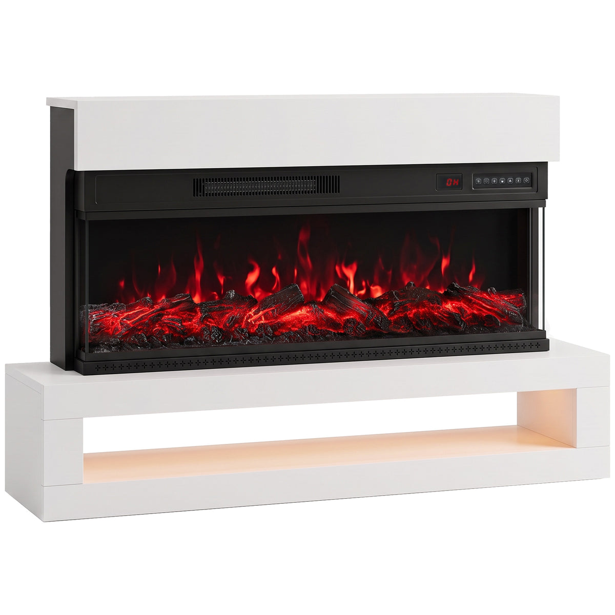 3-Sided Electric Fireplace, Freestanding/Wall Mounted Electric Fire