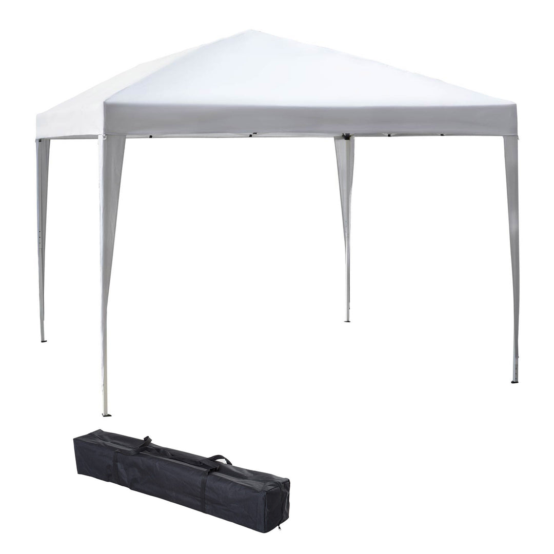 MCL 3 x 3M Garden Pop Up Gazebo Height Adjustable Marquee Party Tent Wedding Canopy with Carrying Bag, White