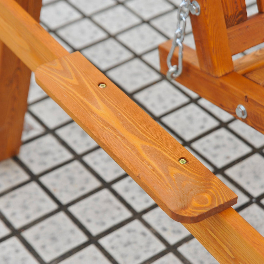 3-Seater Pinewood Swing Chair-Green