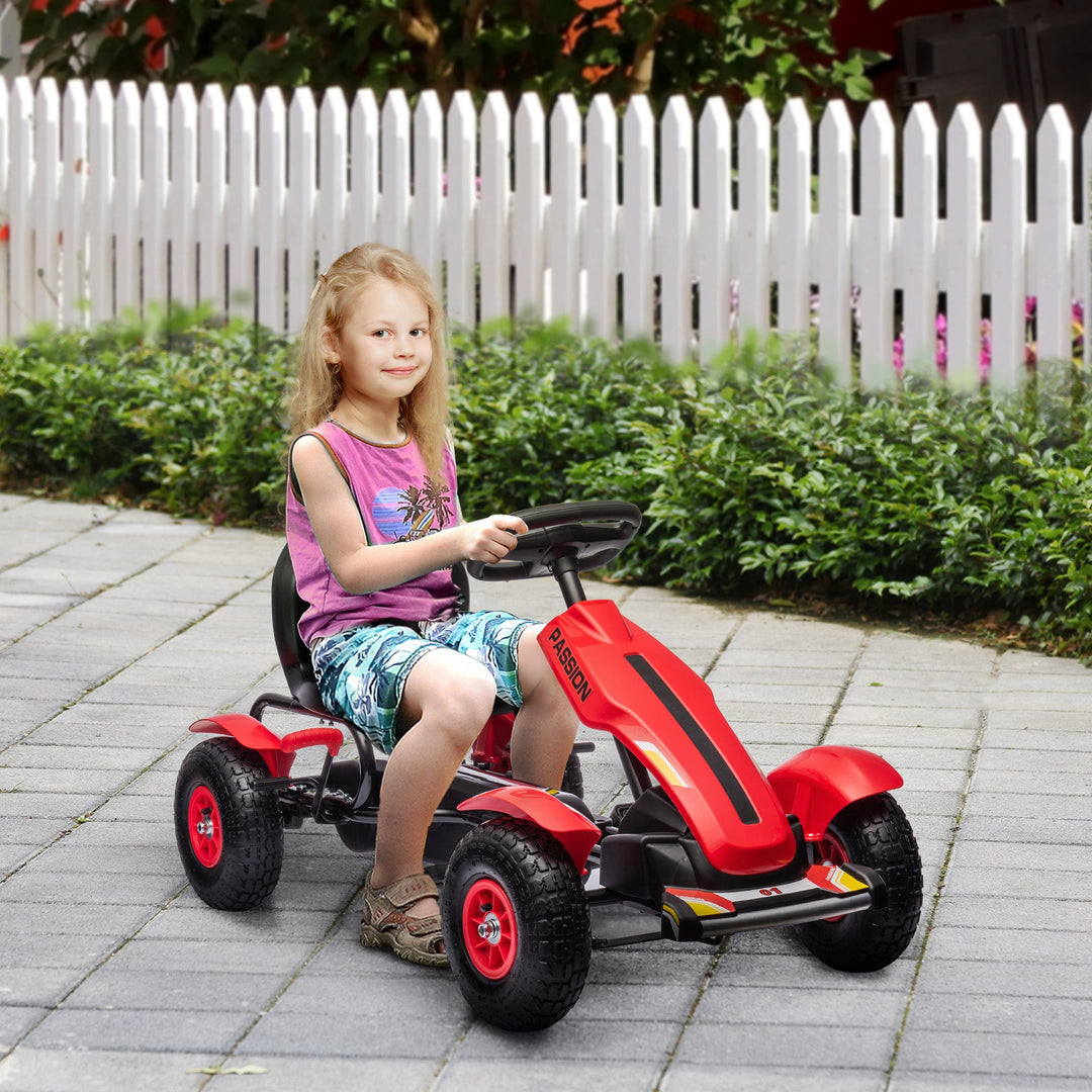 Children Pedal Go Kart, Kids Ride On Racer with Adjustable Seat