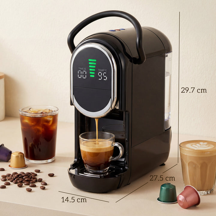 Pod Coffee Machine for Nespresso, Dolce Gusto Capsule &amp; Ground Coffee,