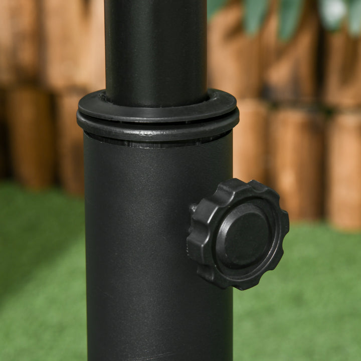 Heavy Duty Cement Parasol Base 20kg Round Patio Umbrella Stand Garden Outdoor Shade Holder for Dia. 35mm/38mm/48mm Poles