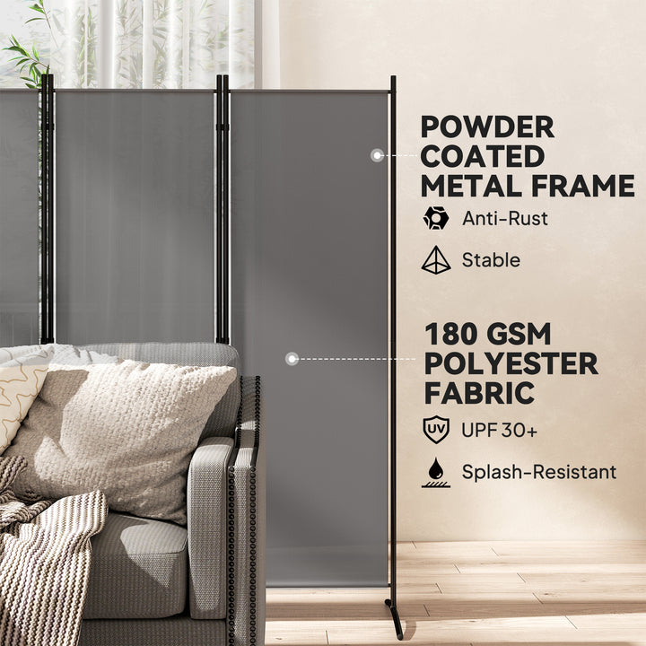 6 Panel Folding Room Divider Foldable Freestanding Garden Privacy Screen, 332 x 172 cm