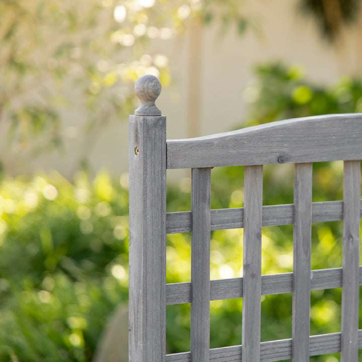 Garden Planters with Trellis for Climbing Vines, Wood Raised Beds for 