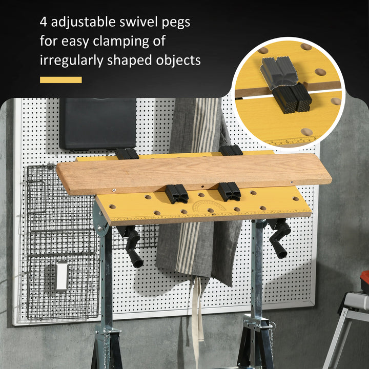 Portable Folding Workbench with Adjustable Height &amp; Angle, Work Bench - view 5