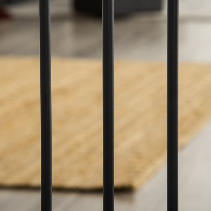 Pet Gate Safety Gate, with Cat Flap, Auto Close, for Staircases, Doorways, Hallways, 74-80cm Wide - Black