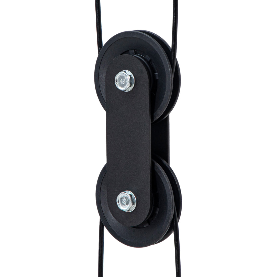 SPORTNOW Multi Home Gyms with Cable Pulley System, Cable Crossover Machine with 4 Handles for Full Body Strength Training, Power Rack for Home Workout, Black