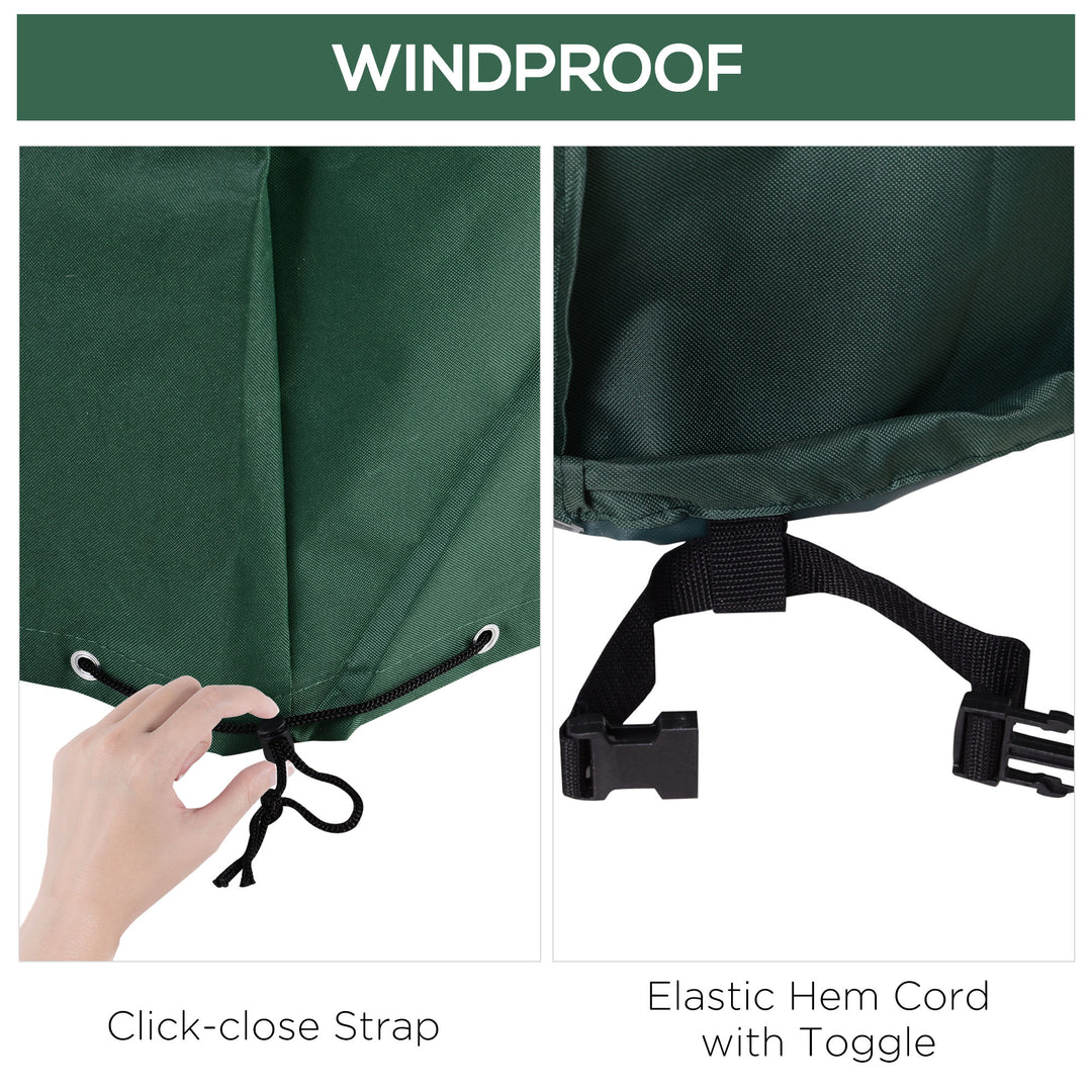 MCL Large Patio Garden Furniture Set Cover 600D Oxford Square Waterproof, 230 x 230 x 70 cm, Green