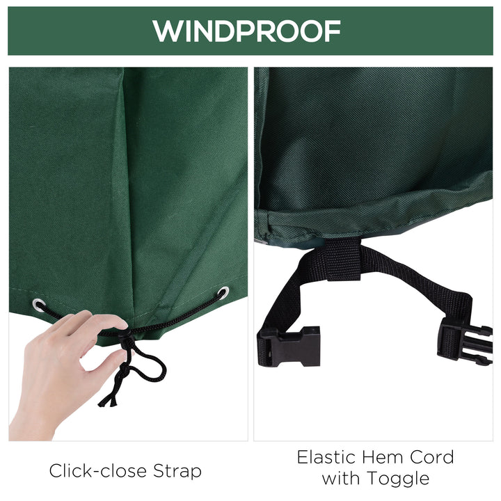 MCL Large Patio Garden Furniture Set Cover 600D Oxford Square Waterproof, 230 x 230 x 70 cm, Green