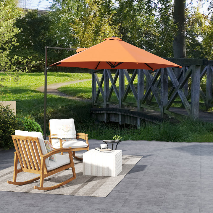2.5m Rotating Cantilever Parasol - Orange