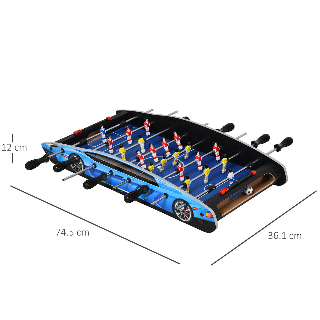 HOMCOM 2ft Foosball Table Football Game Table Arcades Competition Sized for Indoor, Game Room, Bars