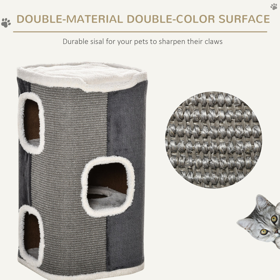 Cat Barrel Scratching Post Cat Tree for Indoor Cats Kitten Climbing Fr