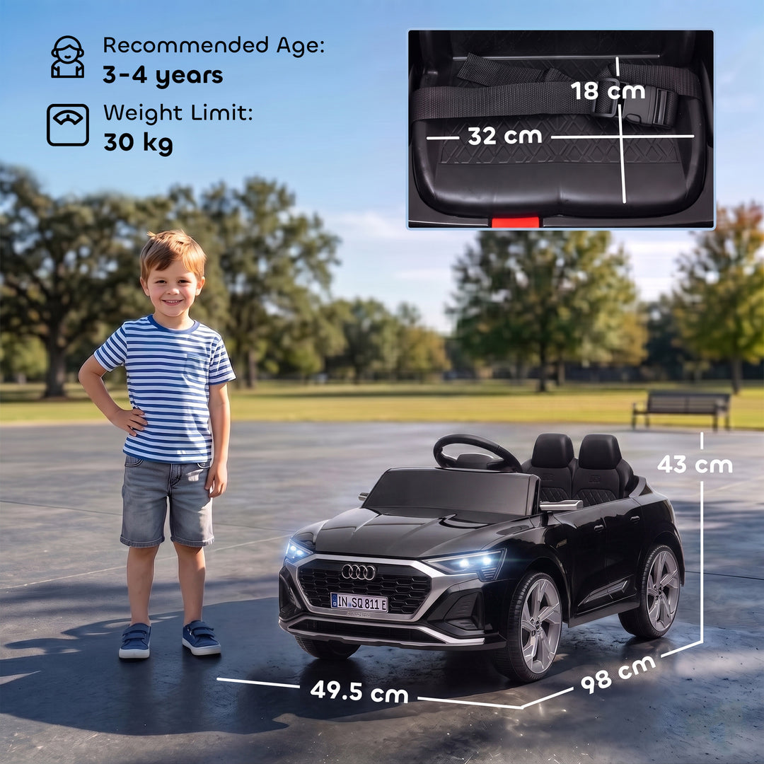Audi Q8 etron Sportback Licensed Ride on Car with Remote Control, Four