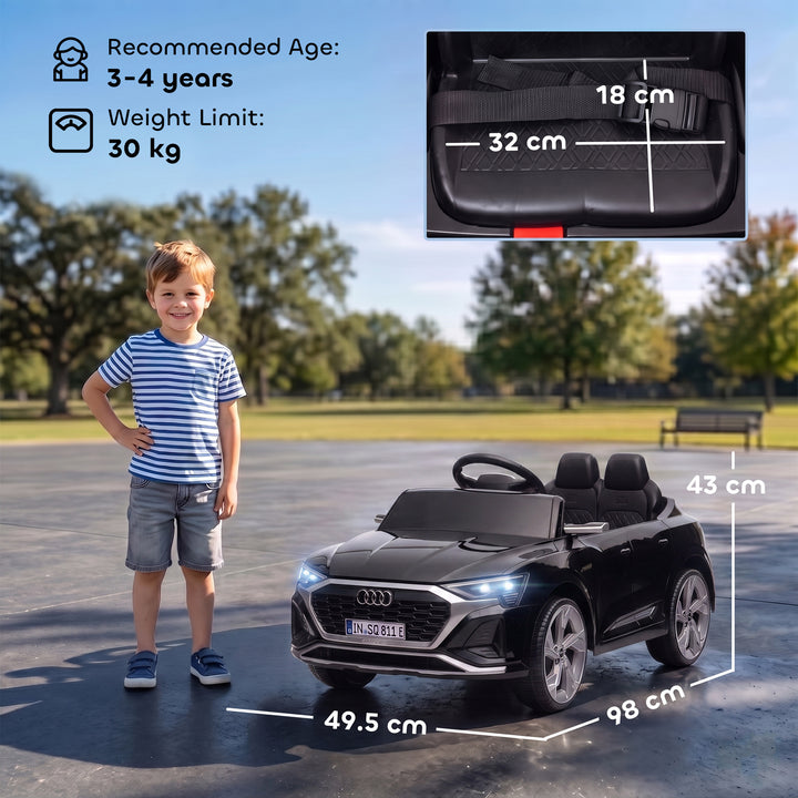 Audi Q8 etron Sportback Licensed Ride on Car with Remote Control, Four