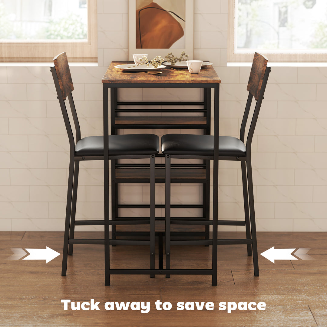 Three-Piece Compact Bar Table Set