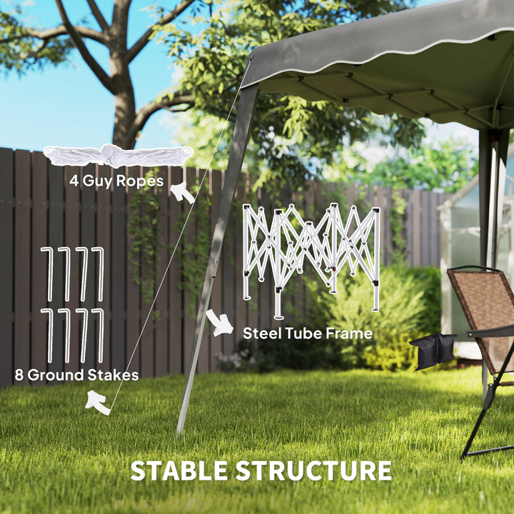 2.5 x 2.5M Pop up Garden Tent - Grey