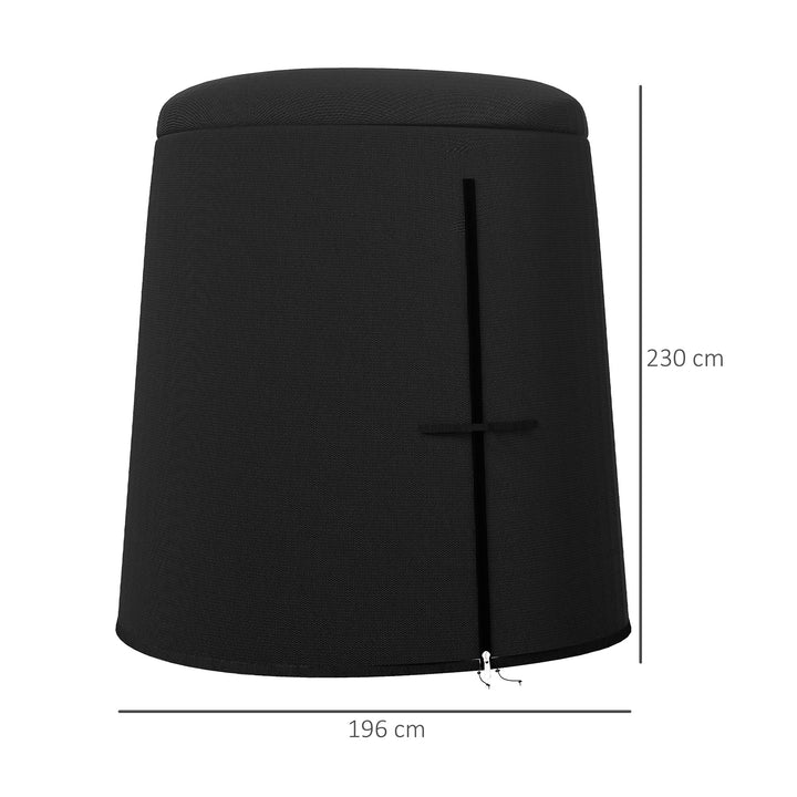 196 x 230 cm Hanging Egg Chair Protective Cover - Black