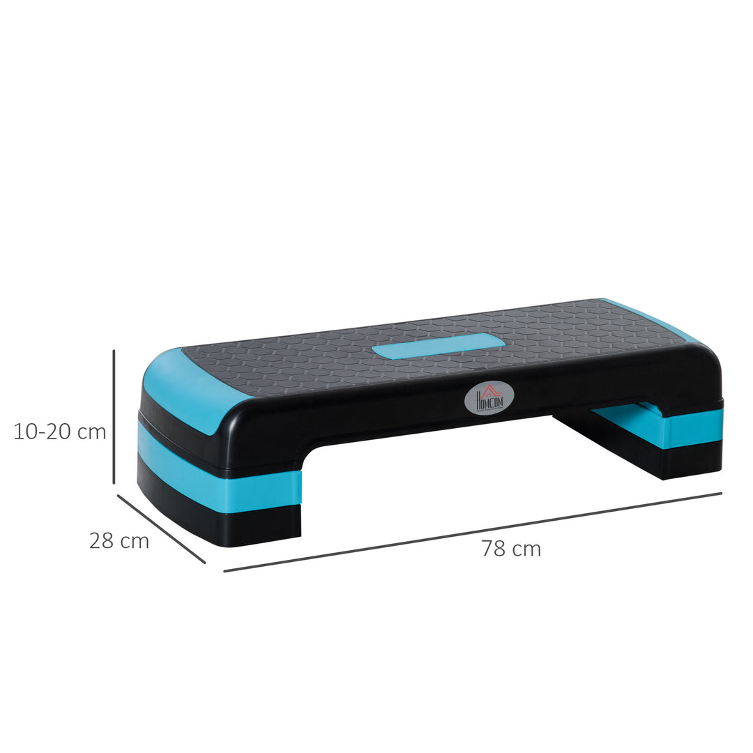 HOMCOM Aerobic Step, 10cm, 15cm & 20cm Height Adjustable Exercise Stepper, Nonslip Step Board Great for Home & Office | Aosom UK