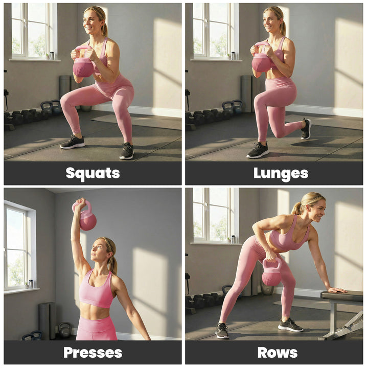 Soft Kettlebell, 8kg Kettle Bell with Anti-Slip Grip for Home Gym Weig