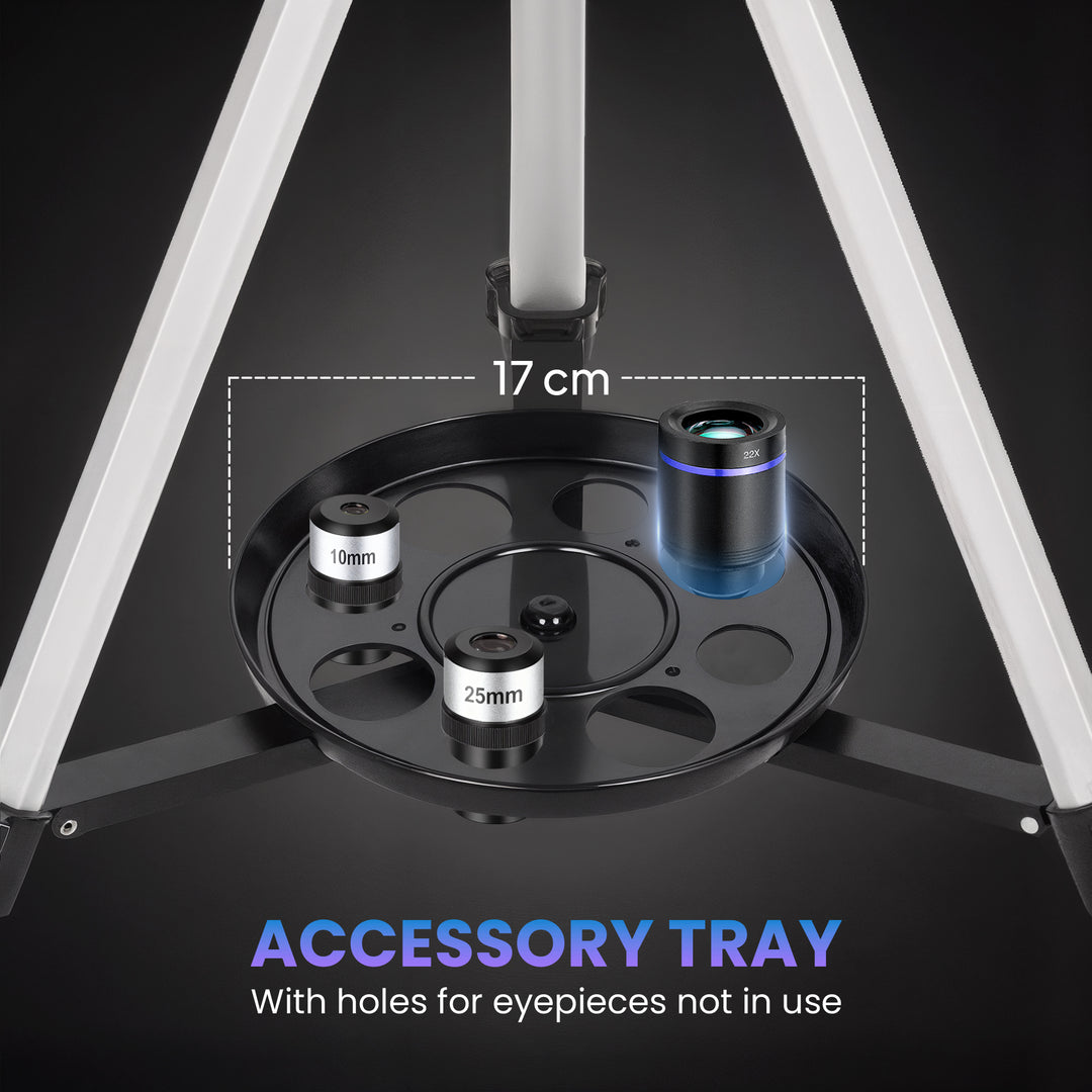 MCL Astronomy Telescope for Adults and Beginners with 70 mm Aperture, Carry Bag, White