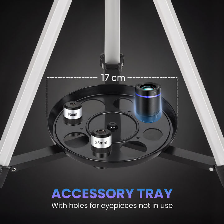 MCL Astronomy Telescope for Adults and Beginners with 70 mm Aperture, Carry Bag, White