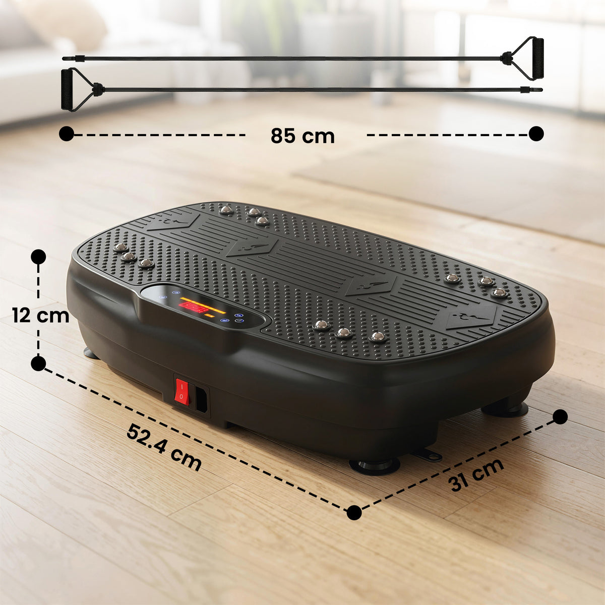 Vibration Plate Exercise Machine with 120 Speed Levels, 5 Programs, Qu